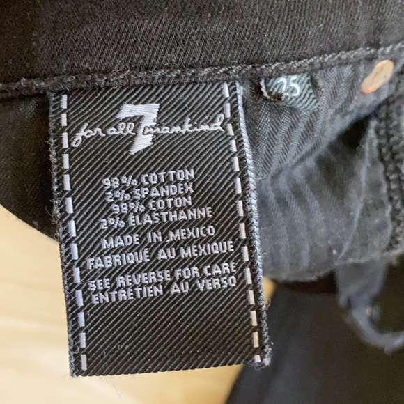 7 for All Mankind High Waist Skinny Black Jeans - Picture 7 of 7